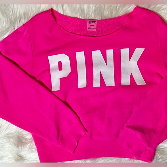 PINK VS Everyday Lounge Off The Shoulder Sweatshirt - Picture 5 of 9